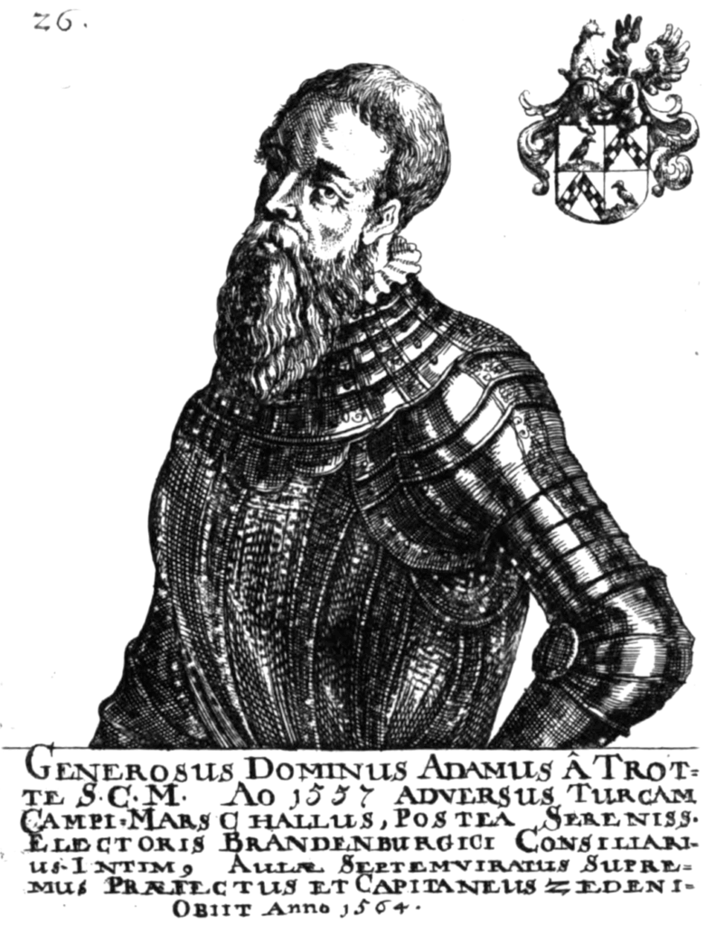 Bildnis des kaiserlichen Feldmarschalls und brandenburgischen Hofmarschalls Adam von Trott (der Ältere; † 1564)